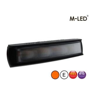 Blixtljus - M-Led - 5.5" - 14cm - Klar - Vidvinkel - 22 blixtmönster - Bärnsten - R65 - 12V-24V -
