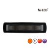 Warning light - M-Led - 5.5" - 14cm - Clear - Wide angle - 22 flash patterns - Amber - R65 - 12V-24V