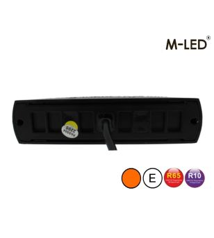 Blixtljus - M-Led - 5.5" - 14cm - Klar - Vidvinkel - 22 blixtmönster - Bärnsten - R65 - 12V-24V -