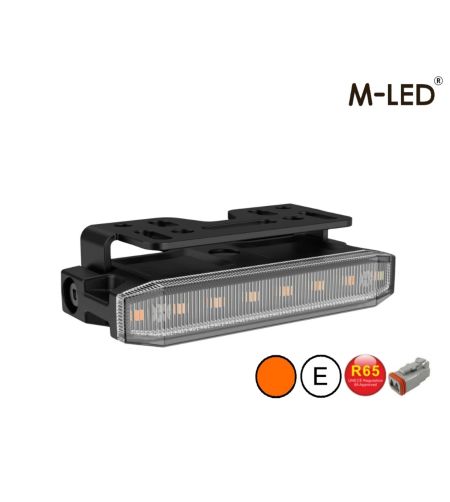 Blixtljus - M-Led - Undercover - 3.6" - 9.1cm - Smoke - Bärnsten - R65 - 12V-36V 