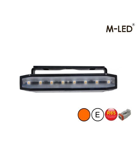 Blitzleuchte - M-Led - Undercover - 3.6" - 9.1cm - Smoke - Amber - R65 - 12V-36V