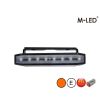 Warning light - M-Led - Undercover - 3.6" - 9.1cm - Smoke - Amber - R65 - 12V-36V