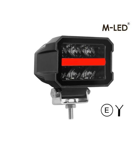 Werklamp - M-Led - 4.5" - 11.5cm - Positielicht Rood/Amber - Work / Scene