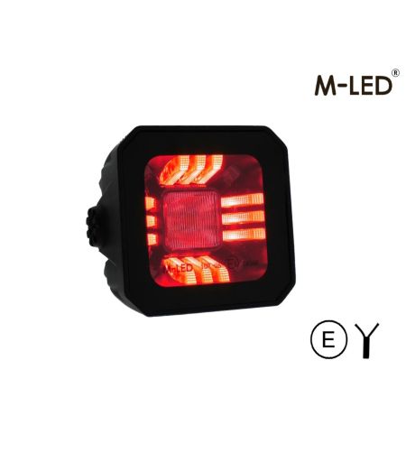 Arbeitsbeleuchtung - M-Led - 3.1" - 7.8cm - Positionslicht Rot/Amber - Work / Scene
