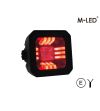 Werklamp - M-Led - 3.1" - 7.8cm - Positielicht Rood/Amber - Work / Scene