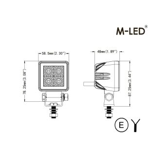 Arbeitsbeleuchtung - M-Led - 3.1" - 7.8cm - Positionslicht Rot/Amber - Work / Scene