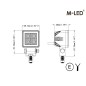 Werklamp - M-Led - Randloos - 2.3" - 5.9cm - Mini - Wide Werklamp - M-Led - Randloos - 2.3" - 5.9cm - Mini - Wide