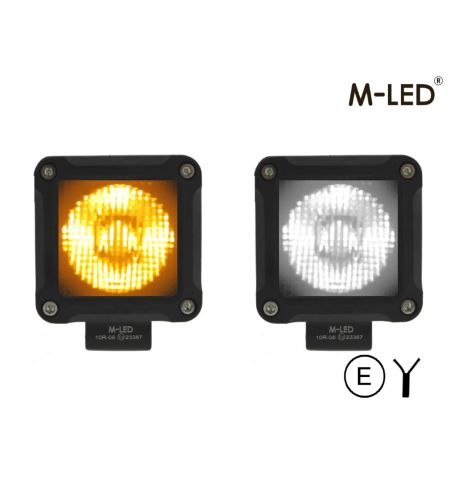 Arbetsbelysning - M-Led - Mini - 2" - 5.1cm - Cube - Vit/Bärnsten - Work / Scene 