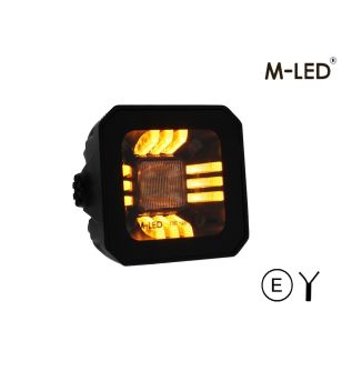 Werklamp - M-Led - 2.9" - 7.4cm - Positielicht Wit/Amber - Wide