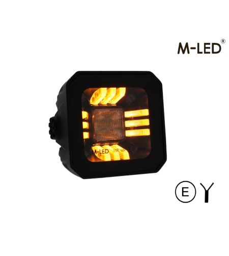 Work light - M-Led - 2.9" - 7.4cm - Position light White/Amber - Wide
