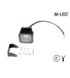 Arbetsbelysning - M-Led - 3.1" - 7.8cm - Positionsljus Röd/Bärnsten - Work / Scene -
