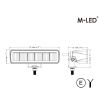 Work light - M-Led - 7.9" - 20cm - Anti-reflective - Work / Scene