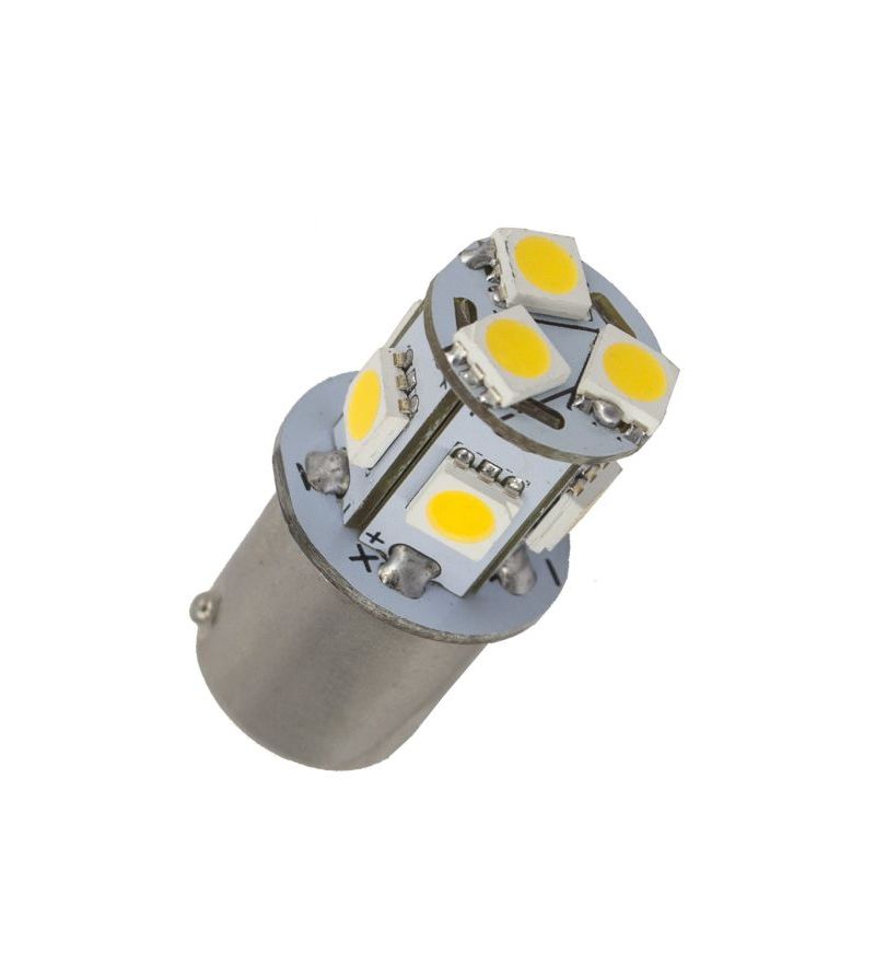 LED lamp - Ledson - 8-Led - BA15S / R5W - Warm wit - 24V