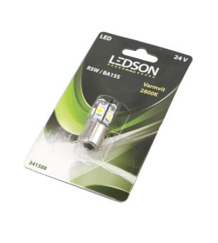 LED-lampa - Ledson - 8-Led - BA15S / R5W - Vit - 24V
