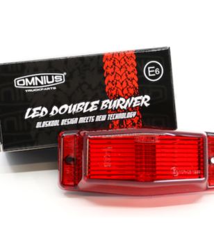 Dubbelbrander - Omnius - 5" - 12.6cm - Rood - 24V