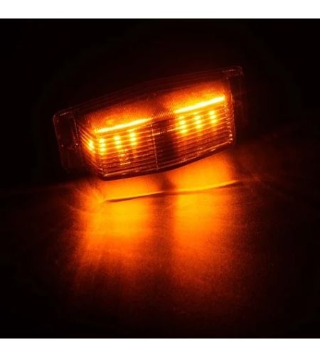 Double burner - Omnius - Dual Color - 5" - 12.6cm - LED - Smoke - Vit/Bärnsten - 24V 