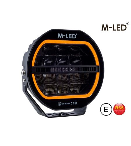 Extraljus - M-Led - Co-Pilot - 8.9" - 22.5cm - Positionsljus Vit/Bärnsten - 1 blixtmönster - Driving Spot Combo -