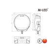 Driving light - M-Led - Classic 220 - 9.5" - 24.2cm - Smoke - Position light White/Amber - Spot