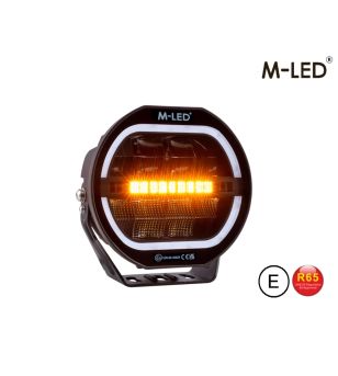 Extraljus - M-Led - Classic 220 - 9.5" - 24.2cm - Smoke - Positionsljus Vit/Bärnsten - Spot 