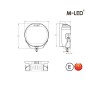 Driving light - M-Led - Co-Pilot - 7" - 17.8cm - Position light White/Amber - 1 flash pattern - Driving Spot Combo Driving light - M-Led - Co-Pilot - 7" - 17.8cm - Position light White/Amber - 1 flash pattern - Driving Spot Combo