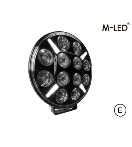 Driving light - M-Led - Classic 220 - 9.5" - 24.2cm - Smoke - Position light White/Amber - Spot