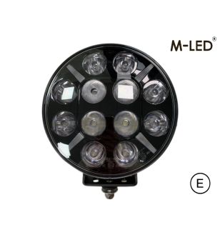 Extraljus - M-Led - Classic 220 - 9.5" - 24.2cm - Smoke - Positionsljus Vit/Bärnsten - Spot 