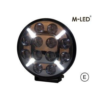 Driving light - M-Led - Classic 220 - 9.5" - 24.2cm - Smoke - Position light White/Amber - Spot