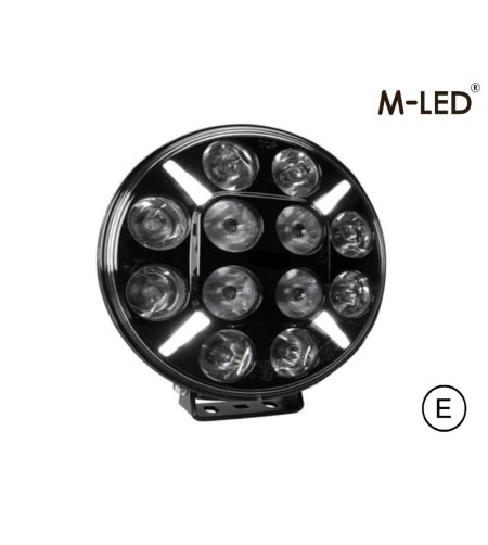 Fernscheinwerfer - M-Led - Klassisch 220 - 9.5" - 24.2cm - Smoke - Positionslicht Weiß/Amber - Spot