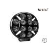 Extraljus - M-Led - Classic 220 - 9.5" - 24.2cm - Smoke - Positionsljus Vit/Bärnsten - Spot