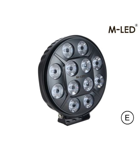 Extraljus - M-Led - 7" - 18cm - Positionsljus Vit - Driving
