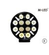 Extraljus - M-Led - Classic 220 - 9.5" - 24.2cm - Smoke - Positionsljus Vit/Bärnsten - Spot