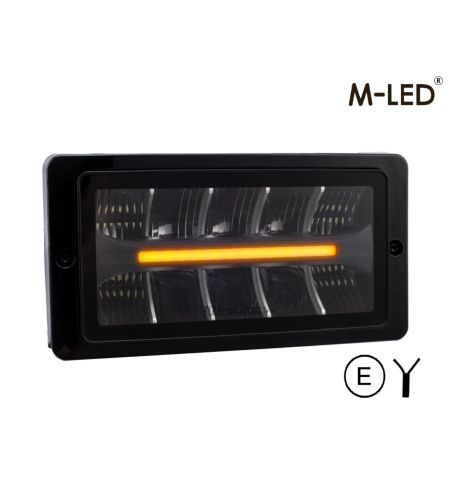 Fernscheinwerfer - M-Led - Klassisch 220 - 9.5" - 24.2cm - Smoke - Positionslicht Weiß/Amber - Spot 