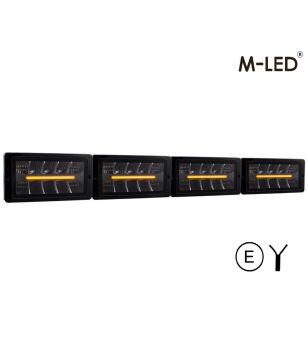 Verstraler - M-Led - Classic 220 - 9.5" - 24.2cm - Smoke - Positielicht Wit/Amber - Spot