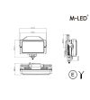 Driving light - M-Led - Classic 220 - 9.5" - 24.2cm - Smoke - Position light White/Amber - Spot