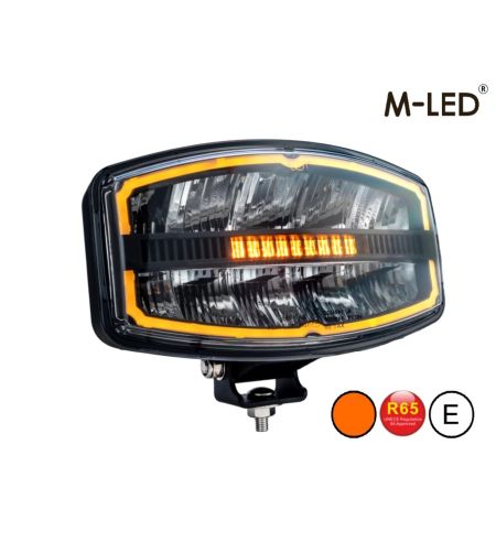 Fernscheinwerfer - M-Led - Saturn - 9.6" - 24.4cm - Oval - Positionslicht Weiß/Amber - 1 Blinkmuster - Spot 
