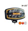 Extraljus - M-Led - Classic 220 - 9.5" - 24.2cm - Smoke - Positionsljus Vit/Bärnsten - Spot