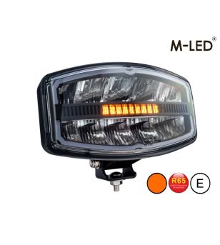 Extraljus - M-Led - Classic 220 - 9.5" - 24.2cm - Smoke - Positionsljus Vit/Bärnsten - Spot 