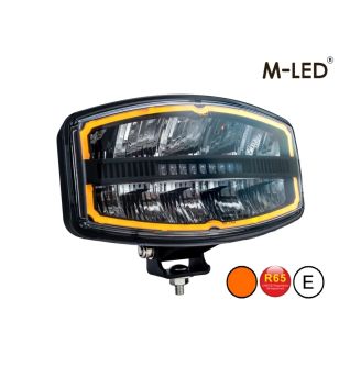Extraljus - M-Led - Classic 220 - 9.5" - 24.2cm - Smoke - Positionsljus Vit/Bärnsten - Spot 