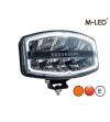 Extraljus - M-Led - Classic 220 - 9.5" - 24.2cm - Smoke - Positionsljus Vit/Bärnsten - Spot