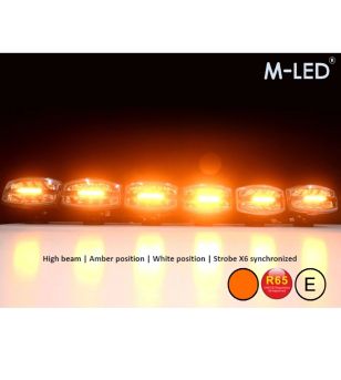 Fernscheinwerfer - M-Led - Klassisch 220 - 9.5" - 24.2cm - Smoke - Positionslicht Weiß/Amber - Spot 