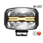 Extraljus - M-Led - 8.7" - 22cm - Positionsljus Vit/Bärnsten/Gul - 4 blixtmönster - Driving - Extraljus - M-Led - 8.7" - 22cm - Positionsljus Vit/Bärnsten/Gul - 4 blixtmönster - Driving -
