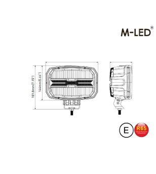 Driving light - M-Led - Classic 220 - 9.5" - 24.2cm - Smoke - Position light White/Amber - Spot