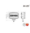 Verstraler - M-Led - Classic 220 - 9.5" - 24.2cm - Smoke - Positielicht Wit/Amber - Spot