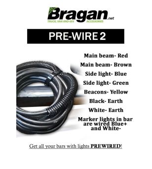 Roof bar - Bragan - Wide- 6 light mounts - Black - Volvo - FH - Globetrotter XL - 2021+