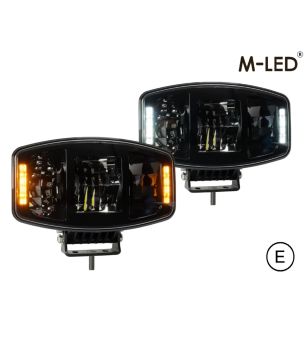 Driving light - M-Led - Classic 220 - 9.5" - 24.2cm - Smoke - Position light White/Amber - Spot