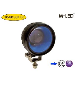 Arbetsbelysning - M-Led - 3.5" - 9cm - Pil Säkerhetslampa - Blå - Spot -
