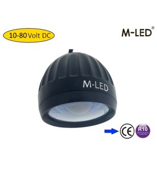 Verstraler - M-Led - Classic 220 - 9.5" - 24.2cm - Smoke - Positielicht Wit/Amber - Spot