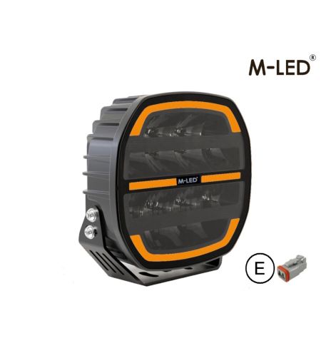 Extraljus - M-Led - Classic 220 - 9.5" - 24.2cm - Smoke - Positionsljus Vit/Bärnsten - Spot 