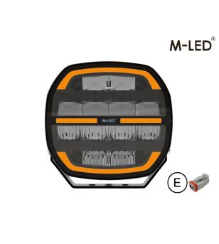 Extraljus - M-Led - Classic 220 - 9.5" - 24.2cm - Smoke - Positionsljus Vit/Bärnsten - Spot 