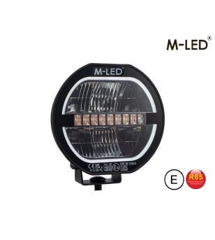 Extraljus - M-Led - Classic 220 - 9.5" - 24.2cm - Smoke - Positionsljus Vit/Bärnsten - Spot 